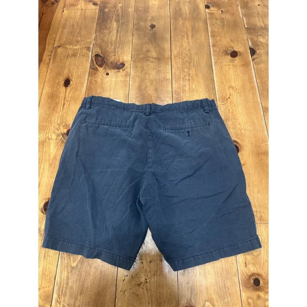 Banana Republic Aiden Chino Shorts Men's Size 36 Navy Blue Flat Front Cotton